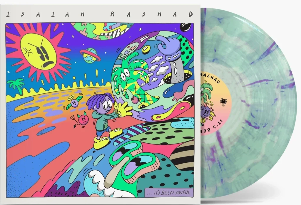 Il vinile da colorare di Isaiah Rashad: copertina colorata di It's Been Awful con disco swirl